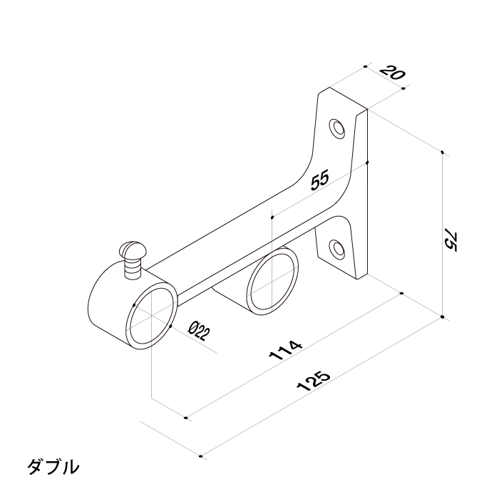 鉄製 カーテンレールパイプセット