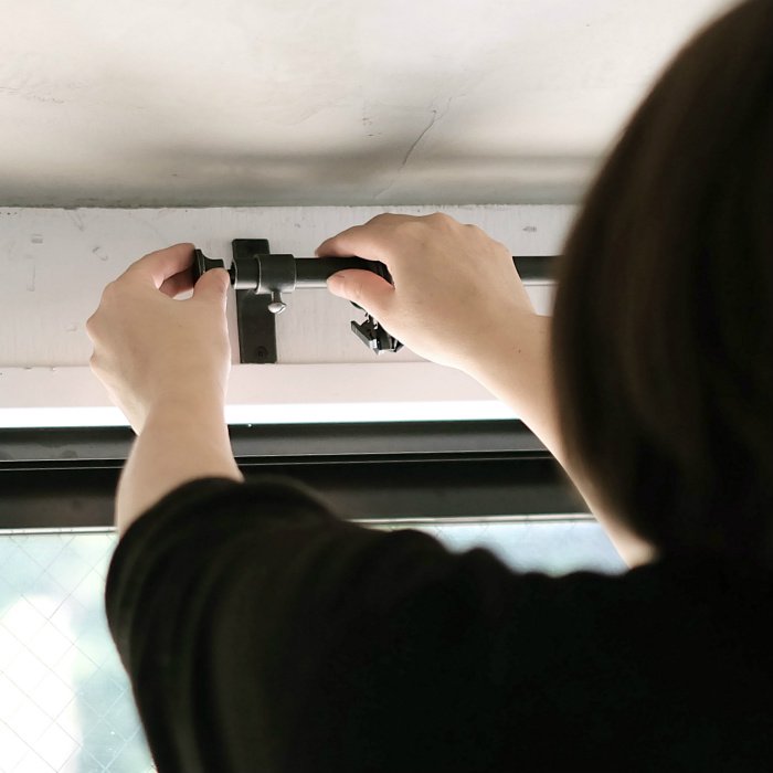 鉄製 カーテンレールパイプセット