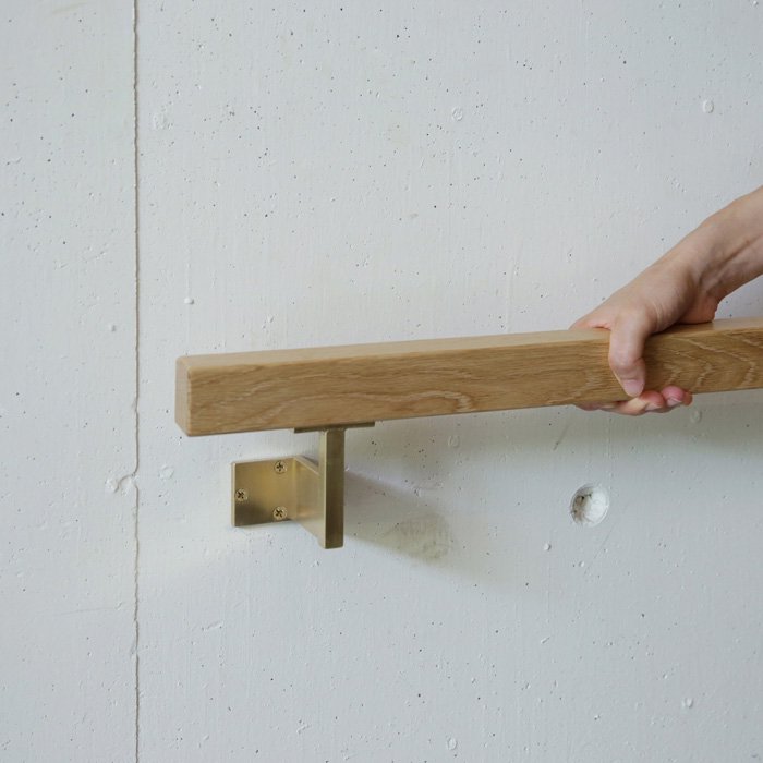 真鍮 手すりブラケット(角)