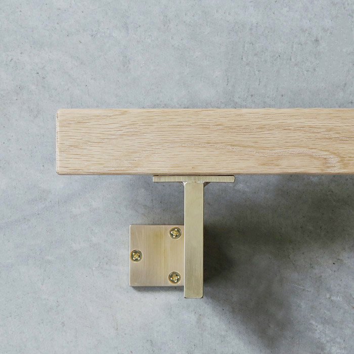 真鍮 手すりブラケット(角)