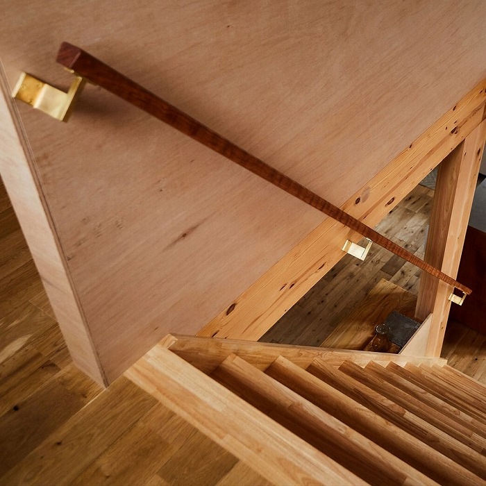 真鍮 手すりブラケット(角)