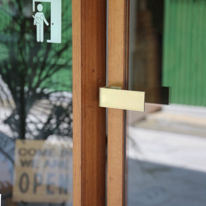 真鍮フラットハンドル