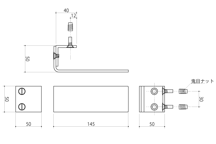 真鍮フラットハンドル