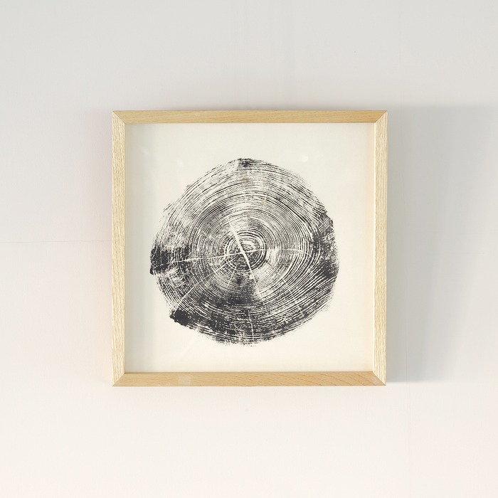 ウッドカットプリント(フレーム キハダ/木版 屋久杉)