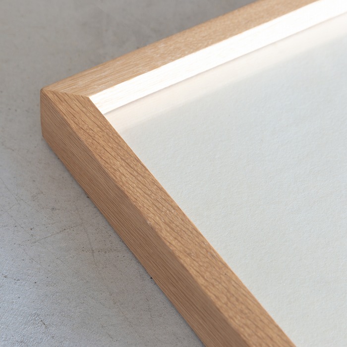 ウッドカットプリント（フレーム ナラ／木版 貝塚伊吹）