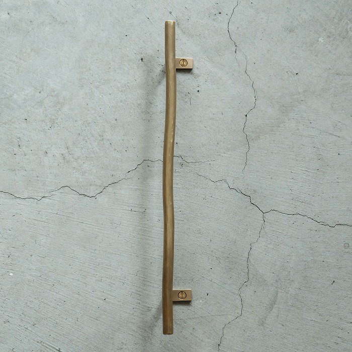 真鍮 槌目仕上げ片座ドアハンドル