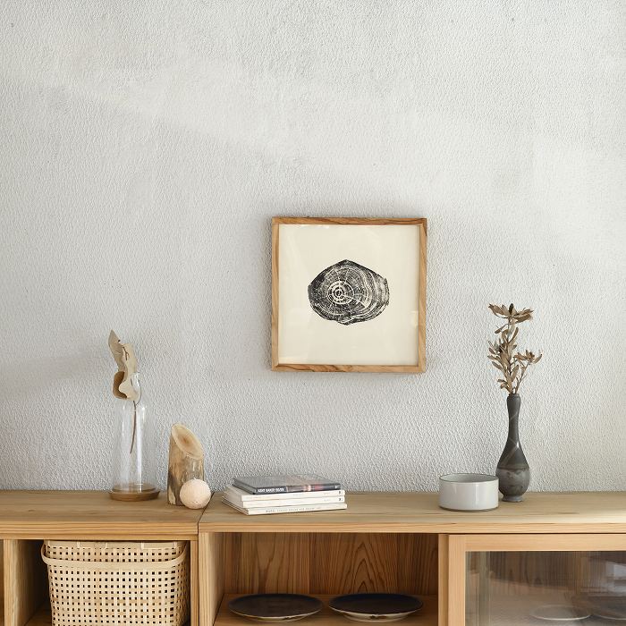 ウッドカットプリント(フレーム ニューギニアウォールナット/木版 ケヤキ)