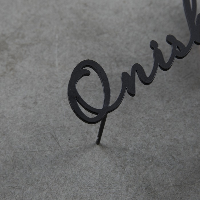 小さな切り文字表札（黒）