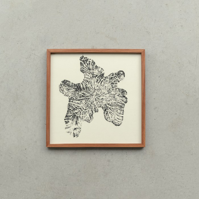 ウッドカットプリント(フレーム 香椿(チャンチン)/木版 貝塚伊吹)