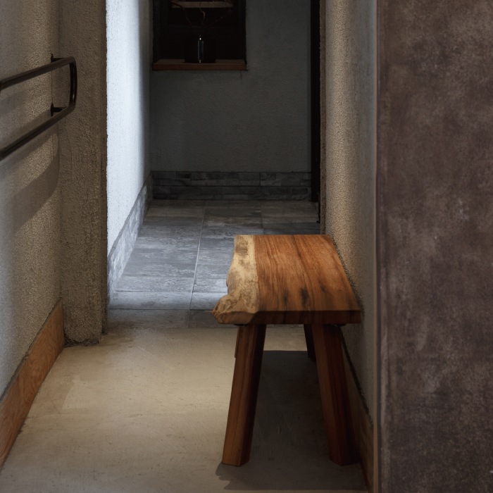 無垢天板ベンチ モンキーポッド W1025