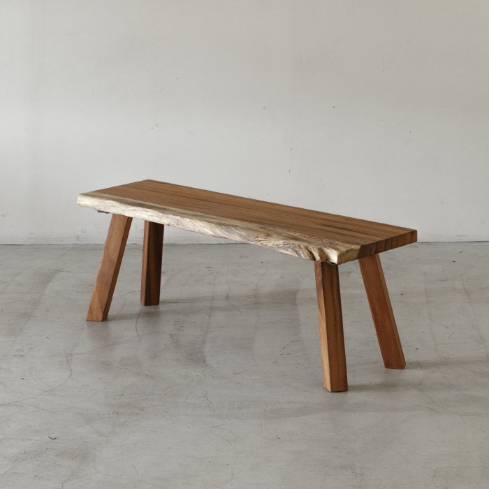 無垢天板ベンチ モンキーポッド W1025