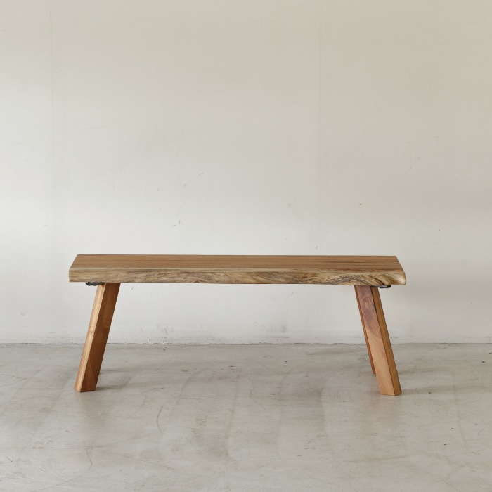 無垢天板ベンチ モンキーポッド W1025