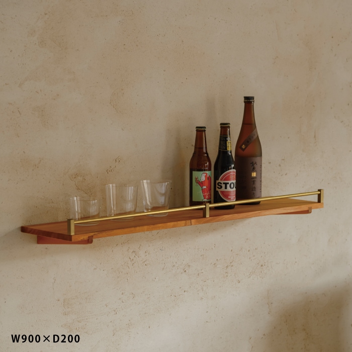 木製 フロートシェルフ（マホガニー）