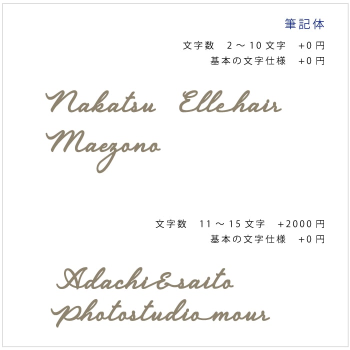 小さな切り文字表札(真鍮)