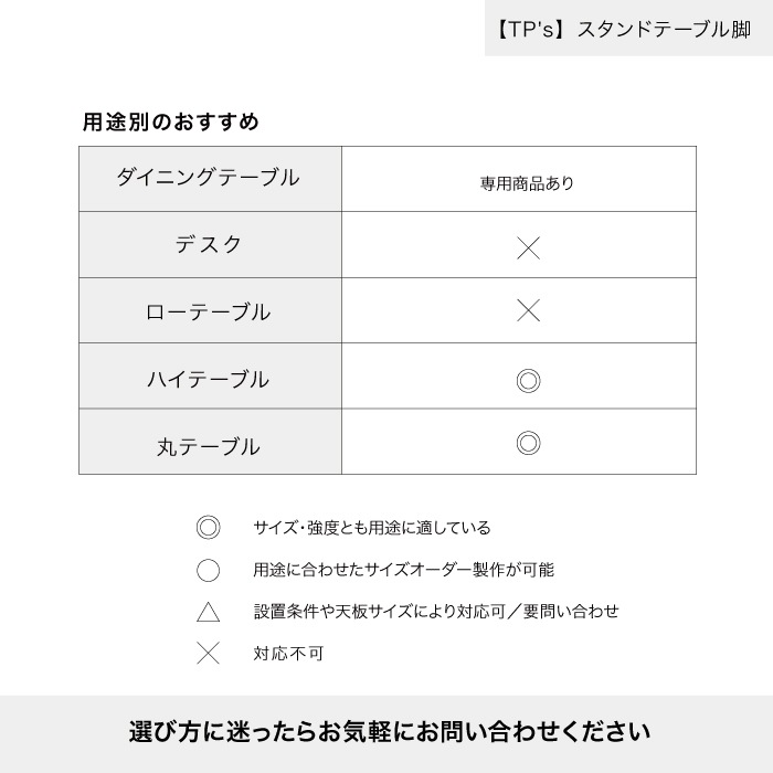 【TP's】真鍮 スタンドテーブル脚