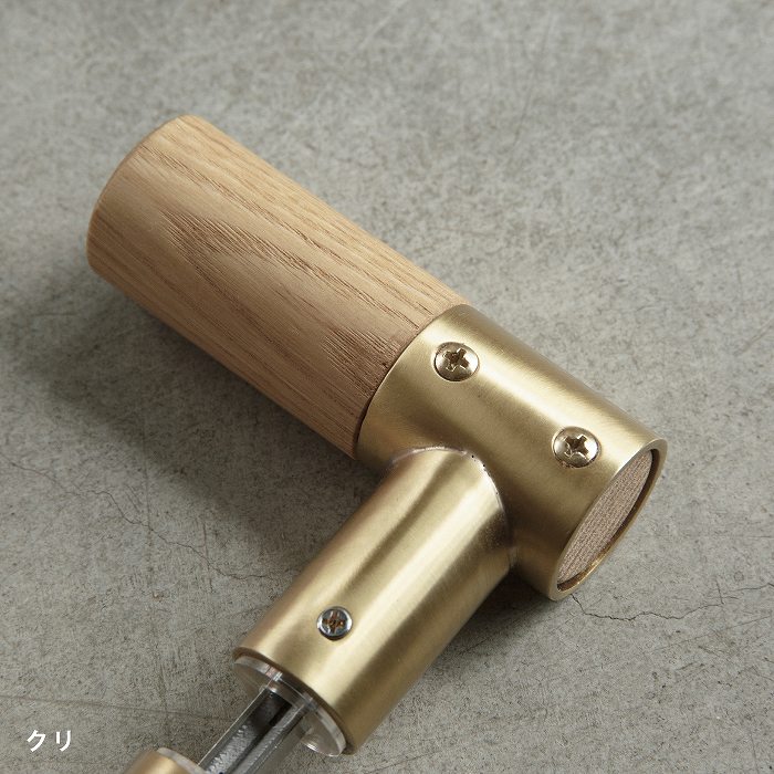 木と真鍮 レバーハンドル(丸)