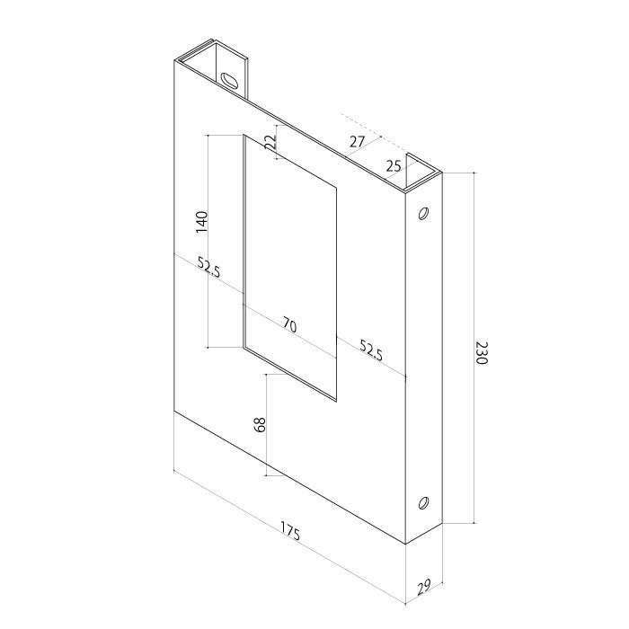 【Haco】大型専用インターフォンカバー表札 二世帯