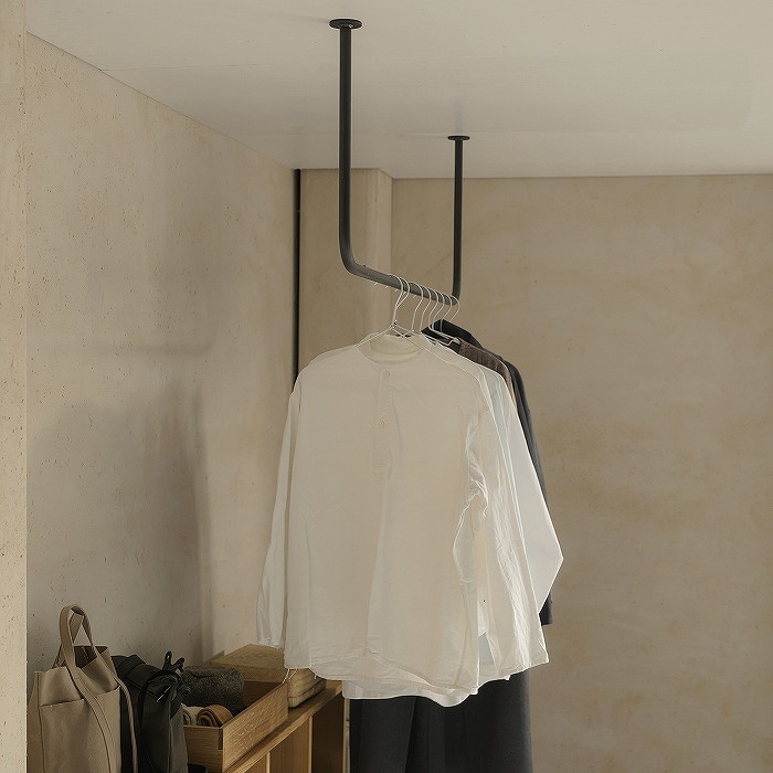 BOU】コの字型天吊りハンガーバー | 収納・クローゼット | オリジナル