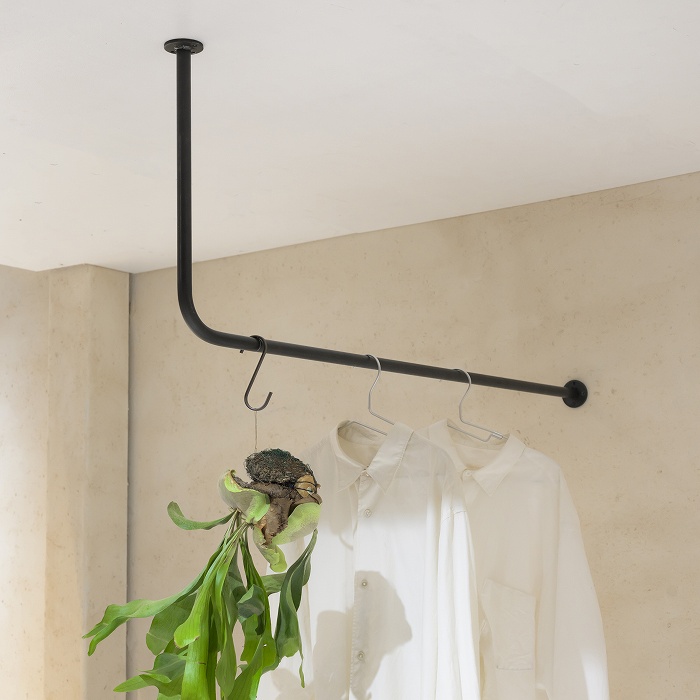 BOU】L字型天吊りハンガーバー | 収納・クローゼット | オリジナル家具