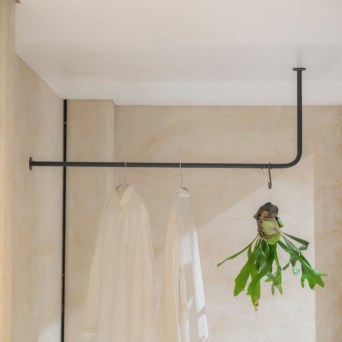 BOU】L字型天吊りハンガーバー | 収納・クローゼット | オリジナル家具