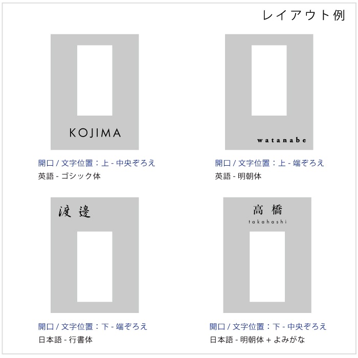 【Haco】大型専用インターフォンカバー表札（ステンレス）