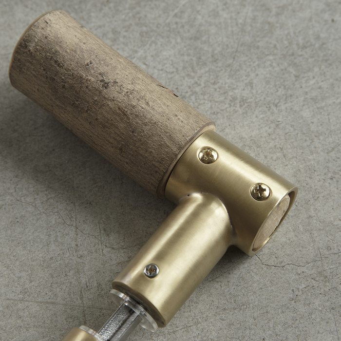 木と真鍮 レバーハンドル（こぶし）