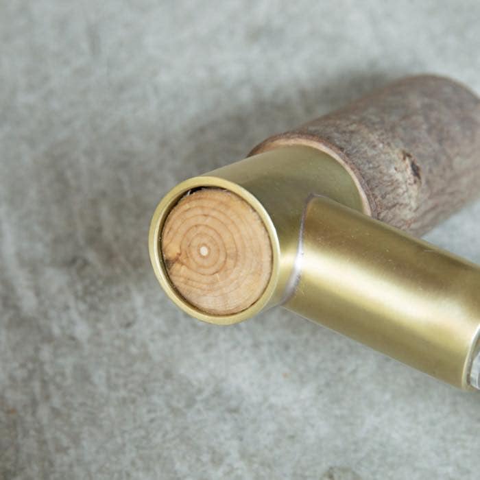 木と真鍮 レバーハンドル（こぶし）