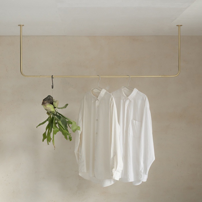 真鍮 コの字型天吊りハンガー