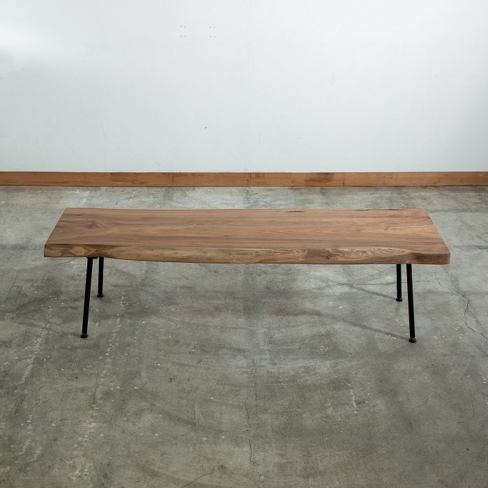 無垢天板ベンチ クルミ W1600