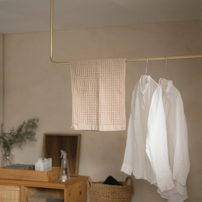 真鍮 L字型天吊りハンガーバー | おすすめ2 | オリジナル家具・金物の