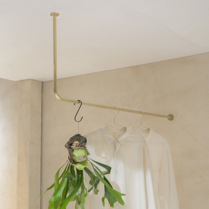真鍮 L字型天吊りハンガー