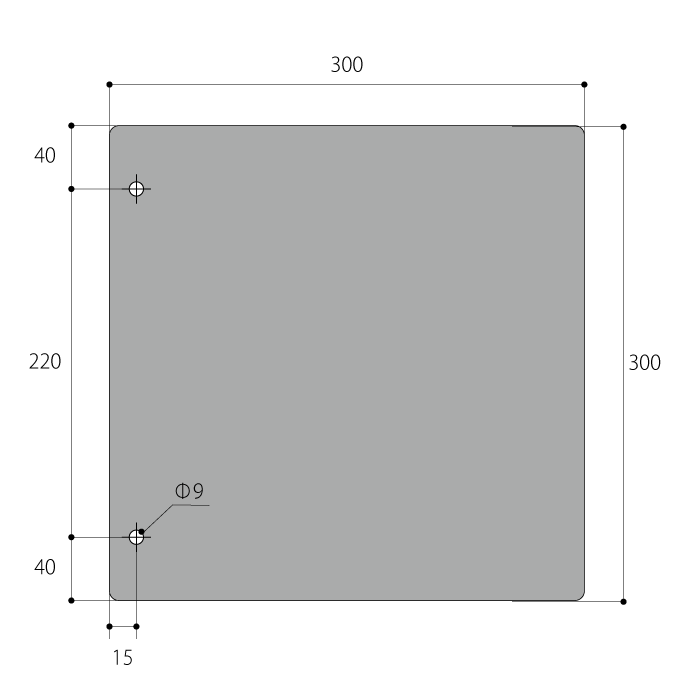 突き出し看板（真鍮）