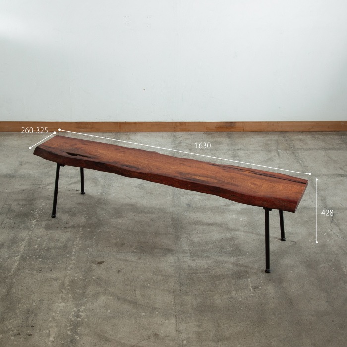 無垢天板ベンチ カリン W1630