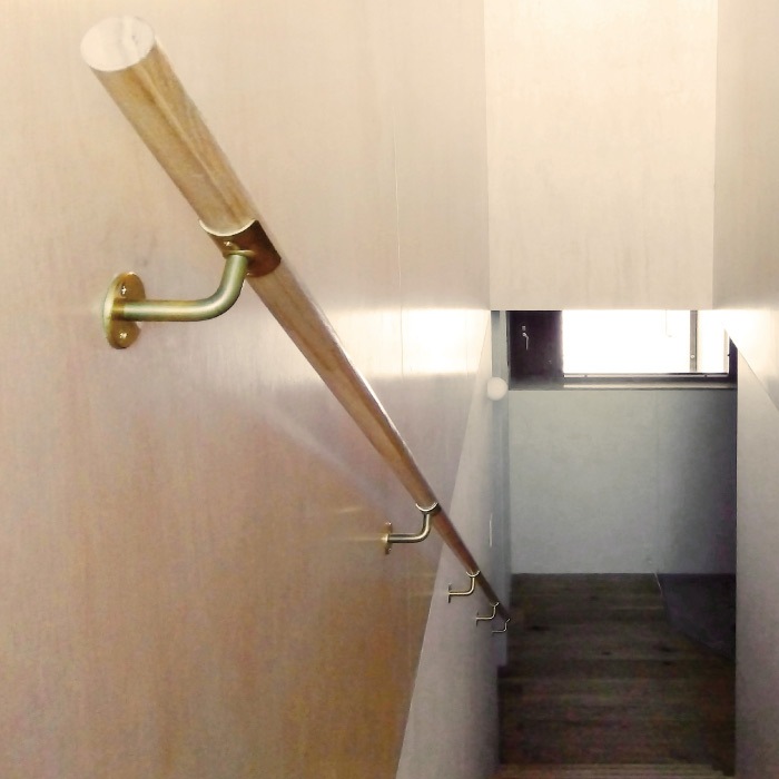 真鍮 手すりブラケット（丸） | 金物,手すり,ブラケット | オリジナル