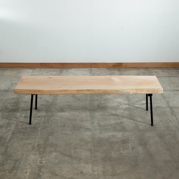 無垢天板ベンチ カエデ W1600