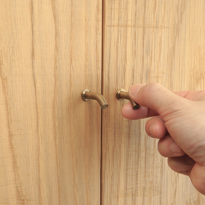 アンティーク加工 真鍮 曲げツマミ