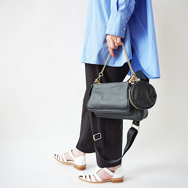 < AULENTTI > レザーバッグ / 3Way ショルダーバッグ