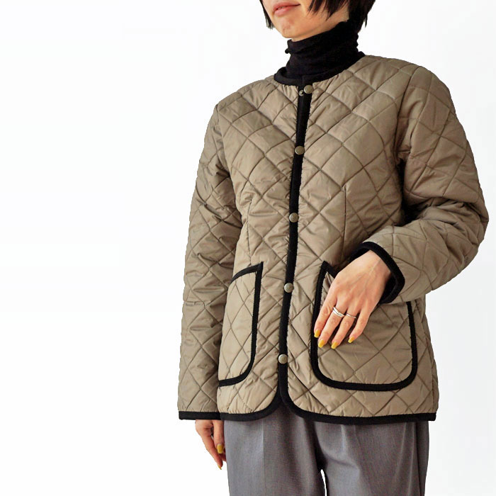 < LAVENHAM > CREW NECK JACKET  / キルティング ジャケット