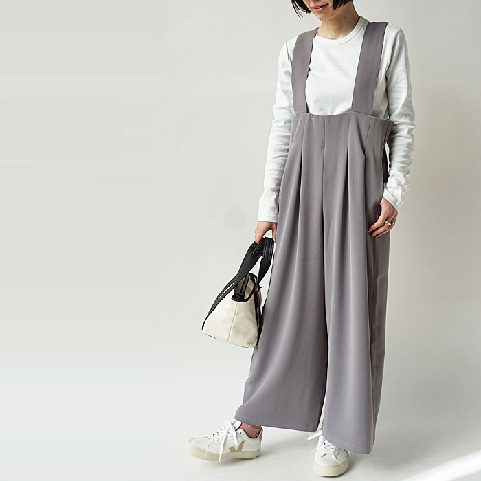 < kelen > AMOI WIDE DESIGN OVERALLS / サロペットパンツ