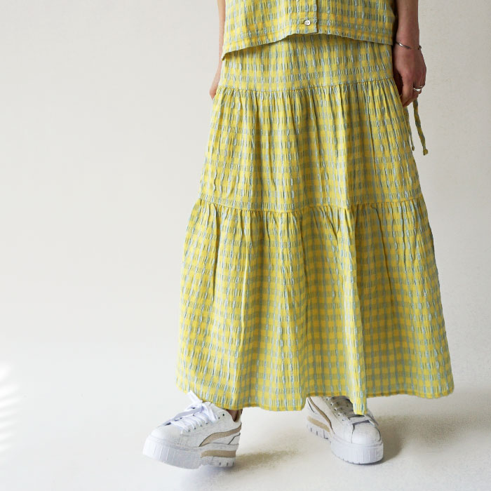 < kelen > TIERED DESIGN SKIRT 