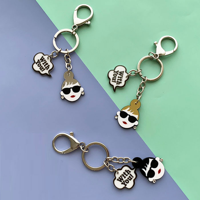 < HAPPY FACE > キーリング