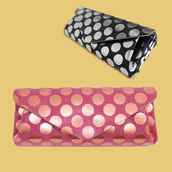 < carmine > Dot Leather Long Wallet / ロングウォレット