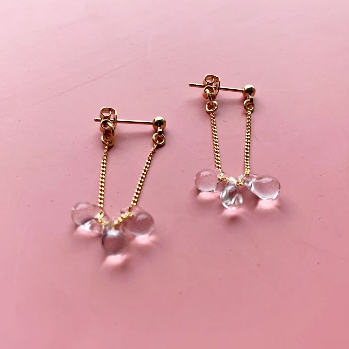 < HARIO Lampwork Factory> リトルティアーズ / ピアス