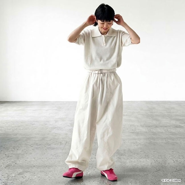 <b>■ホワイトワントーン</b><br><br>
やわらかなピンクが差し色として効きつつ、白の軽さを崩さず自然にまとまります。強くなりすぎず、抜け感のある上品な印象に仕上がります。
