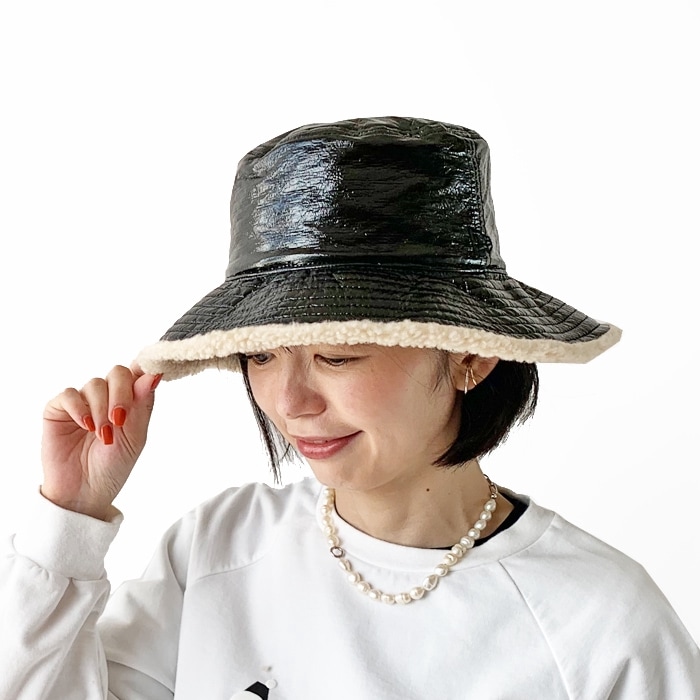 < NEW ERA > 一ツ山佳子 コラボ / リバーシブル バケットハット