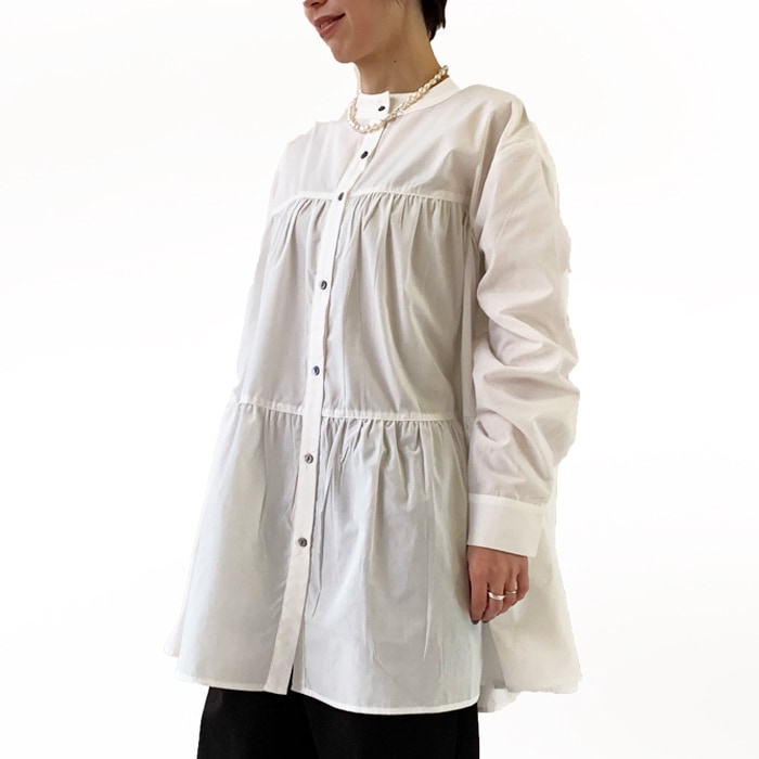 < kelen > ティアードデザインブラウス 