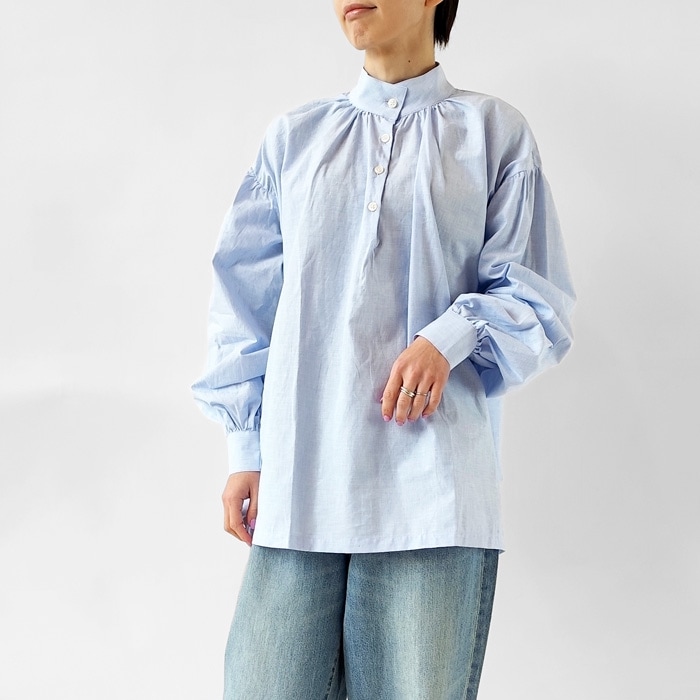 < THE DUCHESS DESIGNS > プルオーバー ギャザー ブラウス