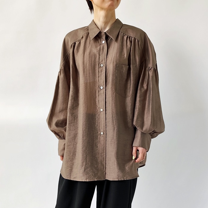 < whyto. >  SHEER VOLUME BLOUSE / ブラウス