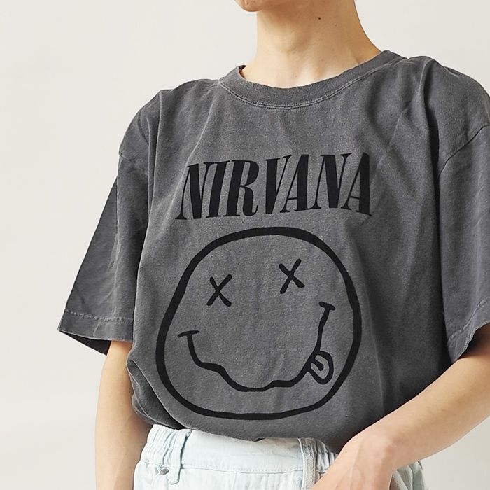 < GOOD ROCK SPEED > FLOCKY PRINT T-SHIRT NIRVANA / Tシャツ