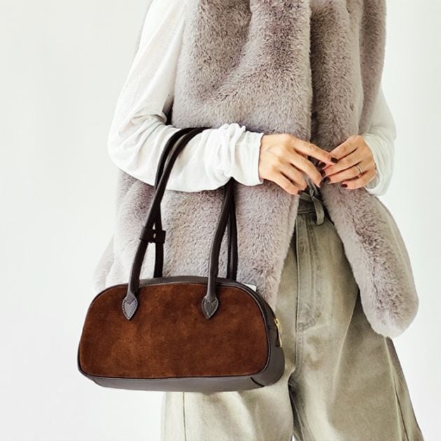 < AULENTTI > ロングハンドル レザーバッグ